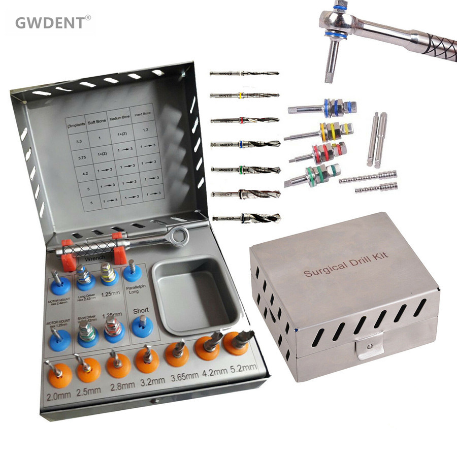 Surgical Instrument Set - 16 Stks/set Gwdent Dental Chirurgische Boren